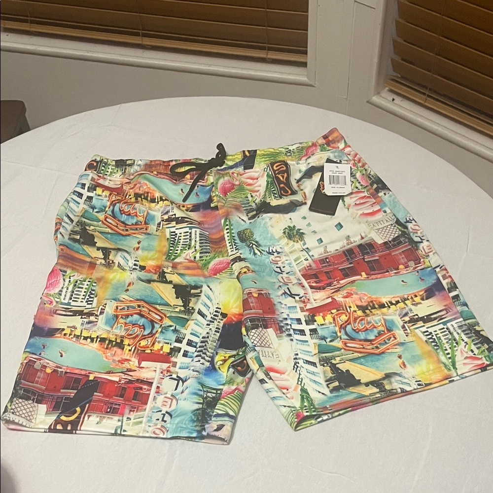 OAS Colorful Cityscape Men's Board Shorts